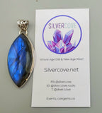 Labradorite in Sterling Silver Pendant