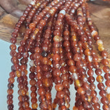 Carnelian Bead (4mm) Round Strand