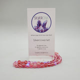 Red Aura Glass (6mm) Round Bead Strand