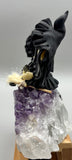 Hand Crafted Witch Figure On Amethyst Base
