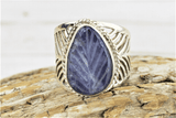 Tanzanite Sterling Silver Ring (size 7.5)
