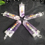 Chevron Amethyst Chakra Pendant