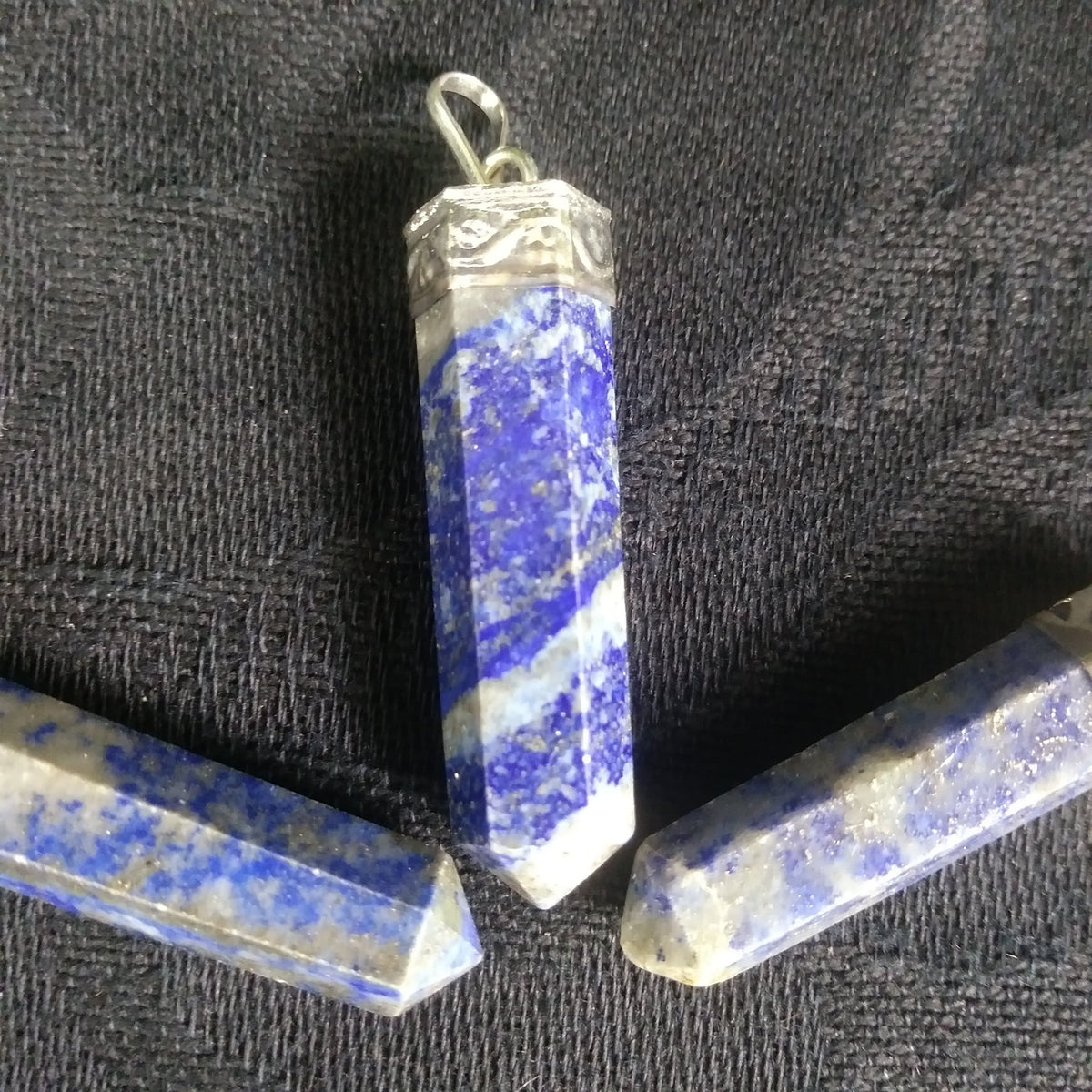 Pendentif Main En Pyrite Lapis Lazuli Jasper Argent 925 - 2.5 Pouces - #P11570