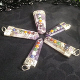 Chevron Amethyst Chakra Pendant