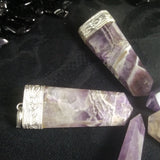 Chevron Amethyst Chakra Pendant