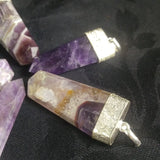 Chevron Amethyst Chakra Pendant
