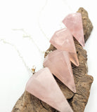 Rose Quartz Point Pendulum