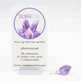 Silver Plated Amethyst Point Pendants