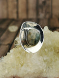 Tugtupite Disk Ring Size 10