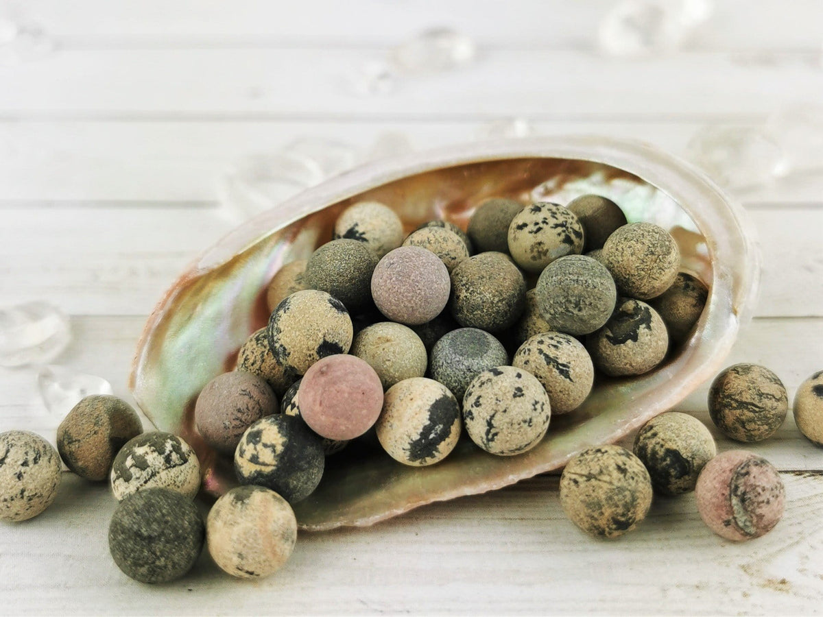 Paintbrush Jasper Micro Spheres, Rough Polished Silver Cove Ltd Online