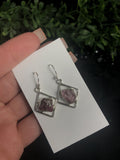 Pink Tourmaline in Sterling Silver Earrings (3.2 g)