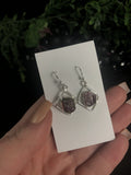 Pink Tourmaline in Sterling Silver Earrings (3.2 g)