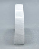 Selenite Geometric Moon Carving