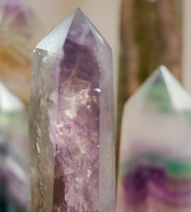 Fluorite and Rainbow Amethyst Towers.......