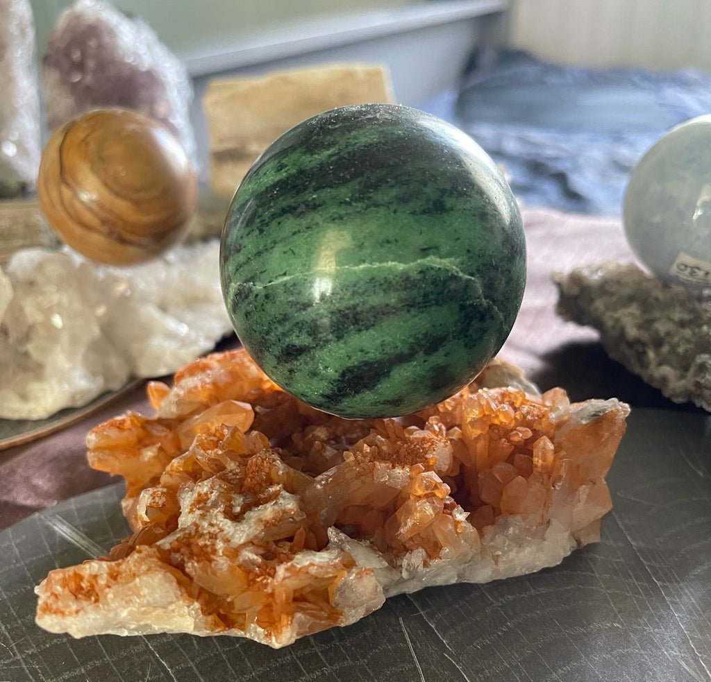 Stones Naturally Designed to be Sphere Stands