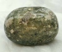 Prehnite and Epidote Palm Stone