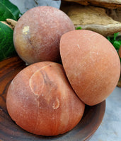 Red Jasper Half Sphere Massage Stone