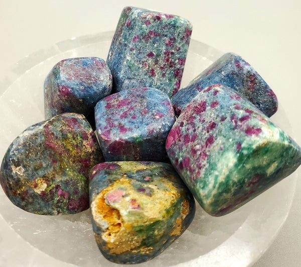Ruby, Fuchsite & Kyanite Tumbles