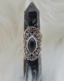 Canadian Sapphire Ring in .925 Sterling Silver (size 6.75)