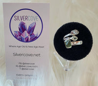Faceted Moldavite Ring in .925 Sterling Silver (Size 6)