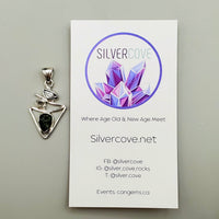Rough Moldavite, Pakimer Diamond and Meteorite Pendant in .925