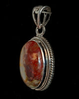 Petrified Wood Pendant (.925 Sterling Silver)