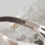 Canadian Staurolite And Garnet Ring in .925 Sterling Silver (size 9.25)