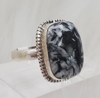 Canadian Pinolith in .925 Sterling Silver Ring (size 7.5)