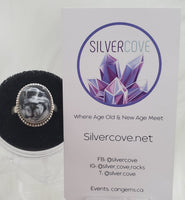 Canadian Pinolith in .925 Sterling Silver Ring (size 9)