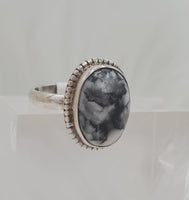 Canadian Pinolith in .925 Sterling Silver Ring (size 9)