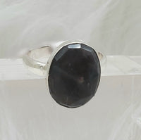 Canadian Sapphire Ring in .925 Sterling Silver (size 7.5)