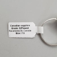 Canadian Sapphire Ring in .925 Sterling Silver (size 7.5)