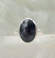 Canadian Sapphire Ring in .925 Sterling Silver (size 7.25)