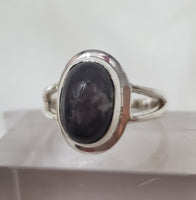 Canadian Sapphire Ring in .925 Sterling Silver (size 8.75)