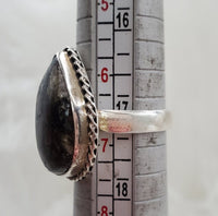 Canadian Staurolite And Garnet Ring in .925 Sterling Silver