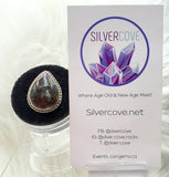 Canadian Staurolite And Garnet Ring in .925 Sterling Silver