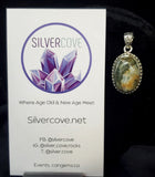 Epidote in Quartz Pendant .925 Stirling Silver