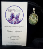 Epidote in Quartz Pendant .925 Stirling Silver