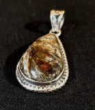Canadian Staurolite And Garnet Pendant (in .925 Sterling Silver)