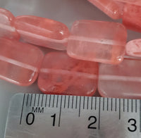 Cherry Quartz Rectangular Bead Strand