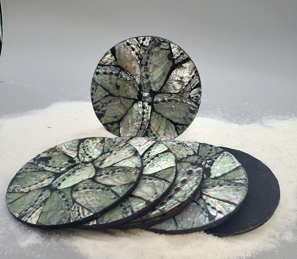 Indonesian Shell Coaster Set