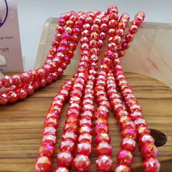 (8mm) Faceted Crystal Bead Strand