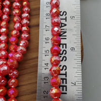 (8mm) Faceted Crystal Bead Strand
