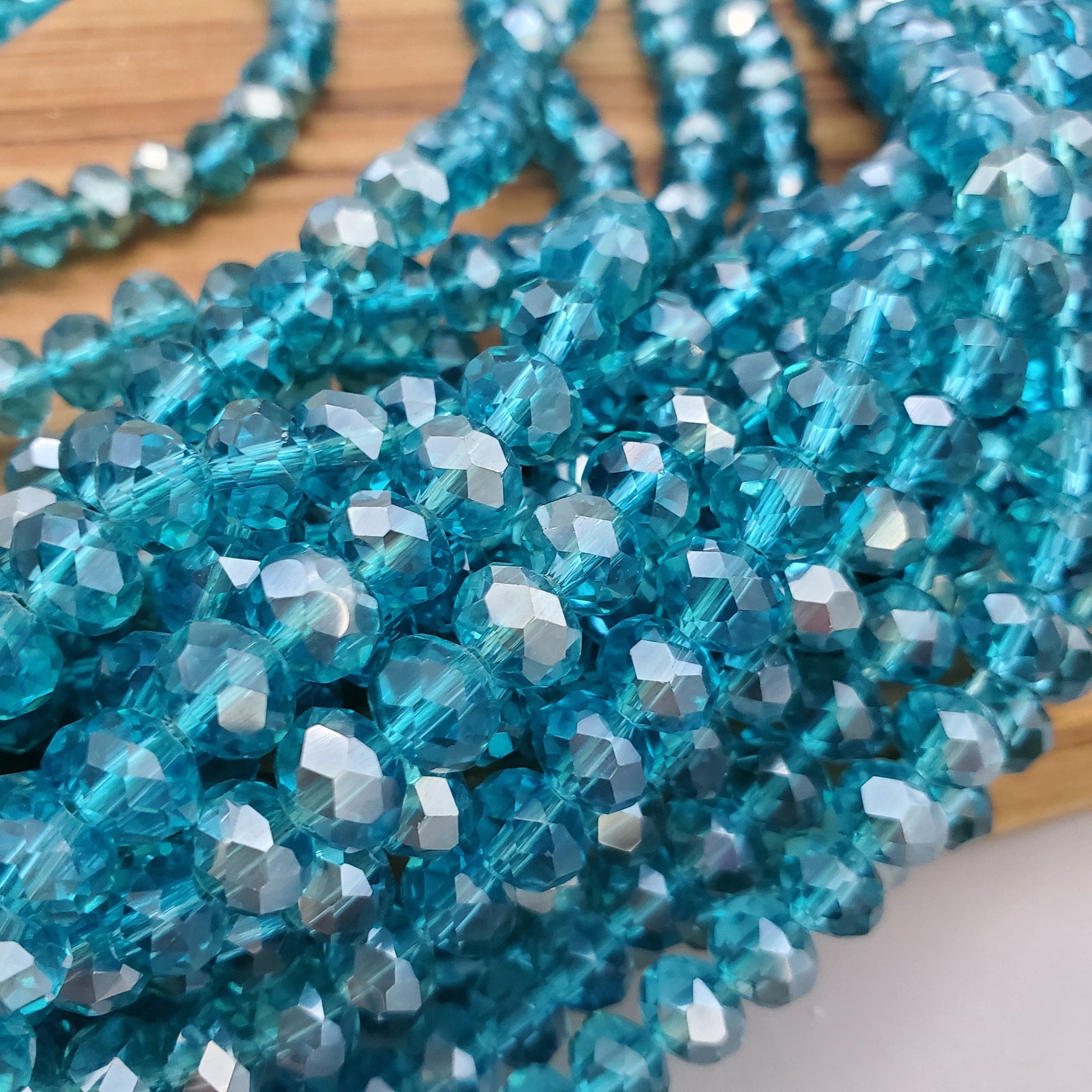 no.0400 ブルーダイヤモンドとspark crystal 8mm) Faceted Crystal Bead Strand <3 – Silver Cove Ltd