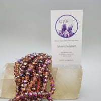 (8mm) Faceted Aura Crystal Bead Strand