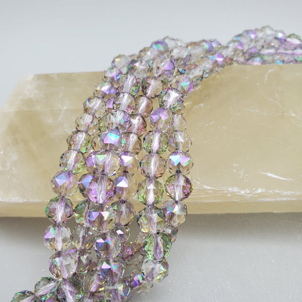 (8mm) Faceted Crystal Bead Strand