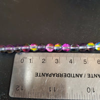 Purple Aura Glass (6mm) Round Bead Strand