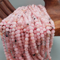 Speckled Pink Marble Bead (dyed 6mm round)