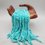 Aqua Blue, Marble Bead (dyed 8mm round)