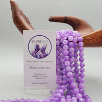 Lavender Marble Bead (dyed 8mm round)